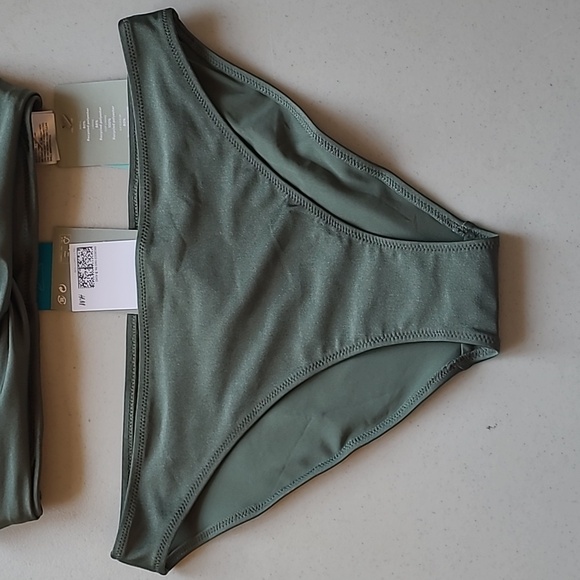 SZ8/32B H&M Bikini NWT Swimwear Push Up Green Bikini - Picture 7 of 11